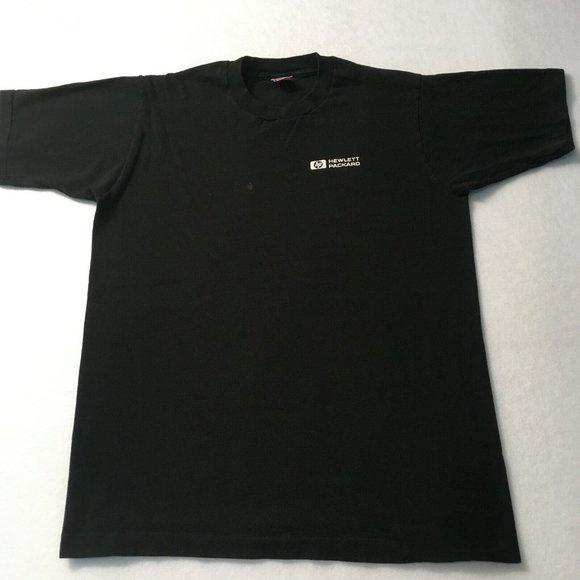 #CC Fruit loom single stitch Hp Hewlett Packard T-Shirt Men's L Think Again - Picture 7 of 12